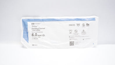 Covidien 86552 Shiley Oral/Nasal Tracheal Tube Cuffed 8.0ID x 11.0OD x 28.0mm(x)